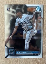 2022 Bowman Chrome Base #44 Edward Cabrera - Miami Marlins RC