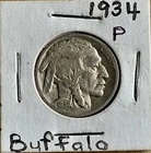 1934 5C Buffalo Nickel VF Full Words Clear Date Year