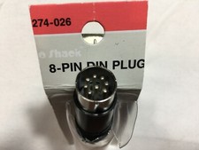 8 Pin DIN Plug Male Connector with Plastic Handle Black New by RadioShack