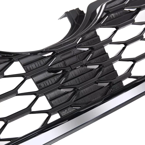 Grille supérieure de pare choc avant noir chromé compatible avec Subaru Forester Grill 2019 2020 2021 - Photo 5/11