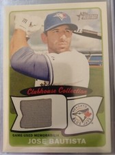 2014 Topps Heritage Clubhouse Collection Jose Bautista Relic Toronto Blue Jays