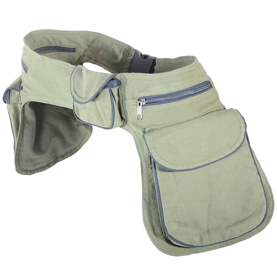 Kunst und Magie Doppel Bauchtasche Sidebag Gürteltasche Festivaltasche Hippie