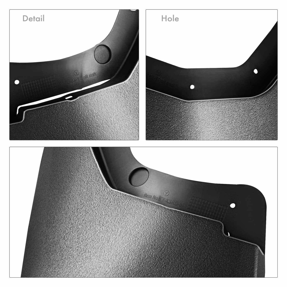 Rear Molded Splash Guards In Black With Bowtie Logo [2014-19 Silverado] 23387353 GM Accessories
