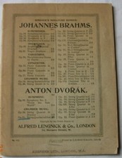 Antonin Dvorak String Quartet 10 Op 51 E flat major study Score Alfred Lengnick