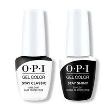 OPI Gel Color Stay Shiny Top Coat & Stay Classic Base Coat Soak Off Gel