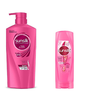Sunsilk Thick & Long Shampoo 650ml & Long Nourishing Conditioner 180 ml