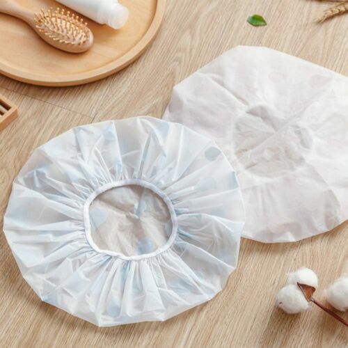 Women Elastic Bathroom Products Hotel Shower Cap Bath Hat Head Cover Hair Cover - Picture 1 of 15