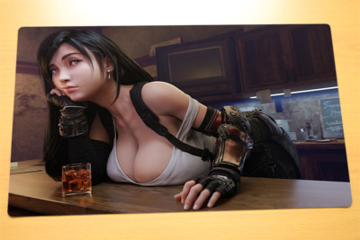 Final Fantasy Tifa Lockhart Gaming Mat Mouse Pad Desk Mat FF Card Game Playmat