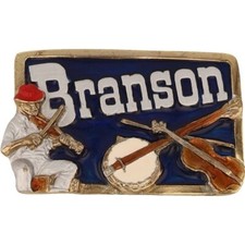 Branson Missouri Country Music Opry Cowboy Western 1980s Vintage Belt Buckle