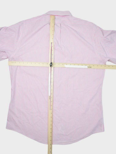 Brooks Brothers Shirt Mens 17 Pink Striped Button Up Long Sleeve Dress Cotton - Picture 7 of 7