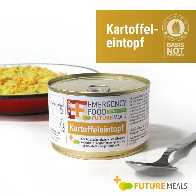 (53,03€/kg)Convar EF Emergency Food Einzelgerichte - 6 x EF Kartoffeltopf a 110g