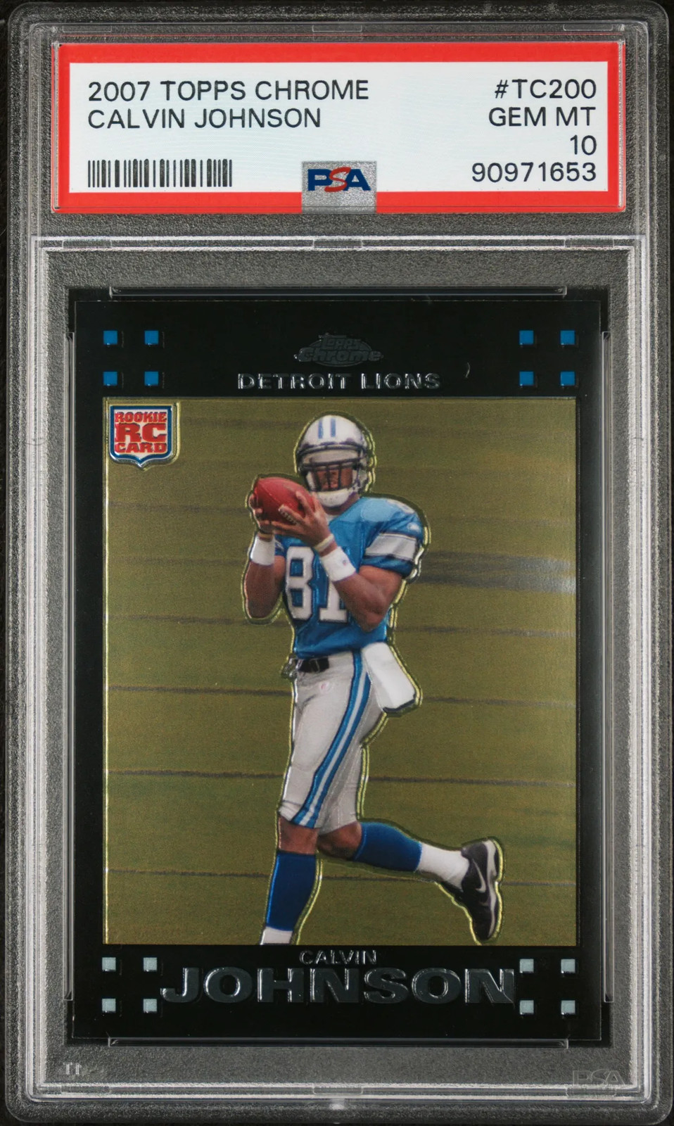 2007 Topps Chrome Calvin Johnson #TC200 PSA 10
