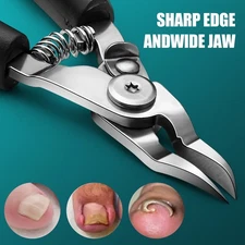 Stainless Steel Toenail Clipper for Ingrown Thick Nails Wide Jaw Toe Nail Cutter