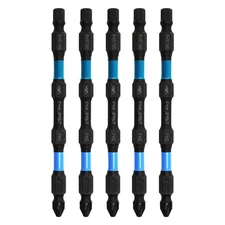 HX5+PH2 10pc 4" Hex & Phillips Double Ended Impact Screwdriver Bits Magnetic Tip