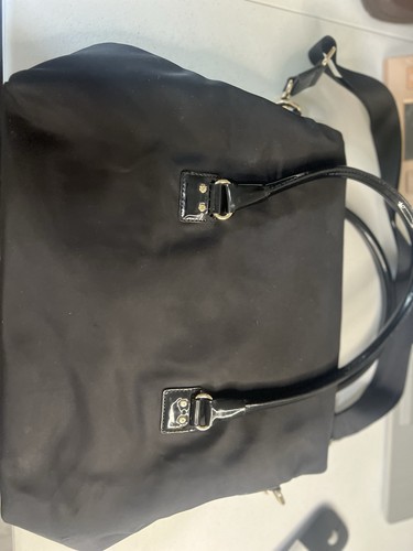 Kate Spade New York Black Nylon Carmen Shoulder Crossbody Foldover Satchel Bag - Picture 11 of 11