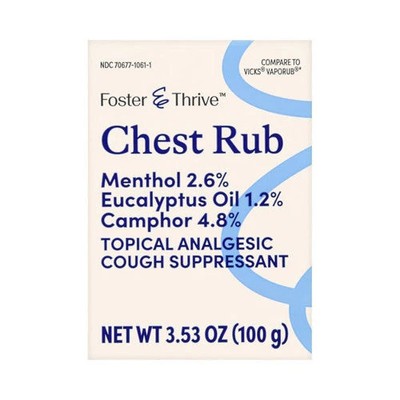 Chest Rub Menthol 3.53 Oz By Foster And Thrive
