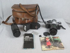 Canon AE-1 Program Camera SLR Film Kit Vintage Untested