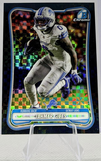 2026 Jahmyr Gibbs Topps Bowmans Chrome Black X Fractor Detroit Lions 03/10