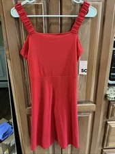 SO Kohls Skater Dress Womens Small Sleeveless Red
