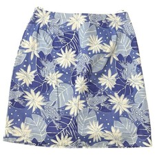 Lilly Pulitzer Vintage White Label Women s Size 4 Blue Toad Frog Floral Skirt