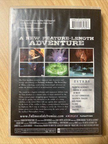 Fullmetal Alchemist Brotherhood: The Sacred Star of Milos (DVD, 2011) - Imagen 2 de 3