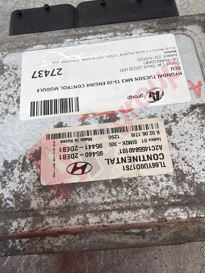 HYUNDAI TUCSON MK3 15-20 ENGINE CONTROL MODULE ECU 954402DEB1 - Image 3 of 4