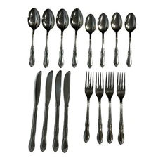 Rogers Stainless By Oneida Homestead 16 PC Set 4 Ea Place Setting