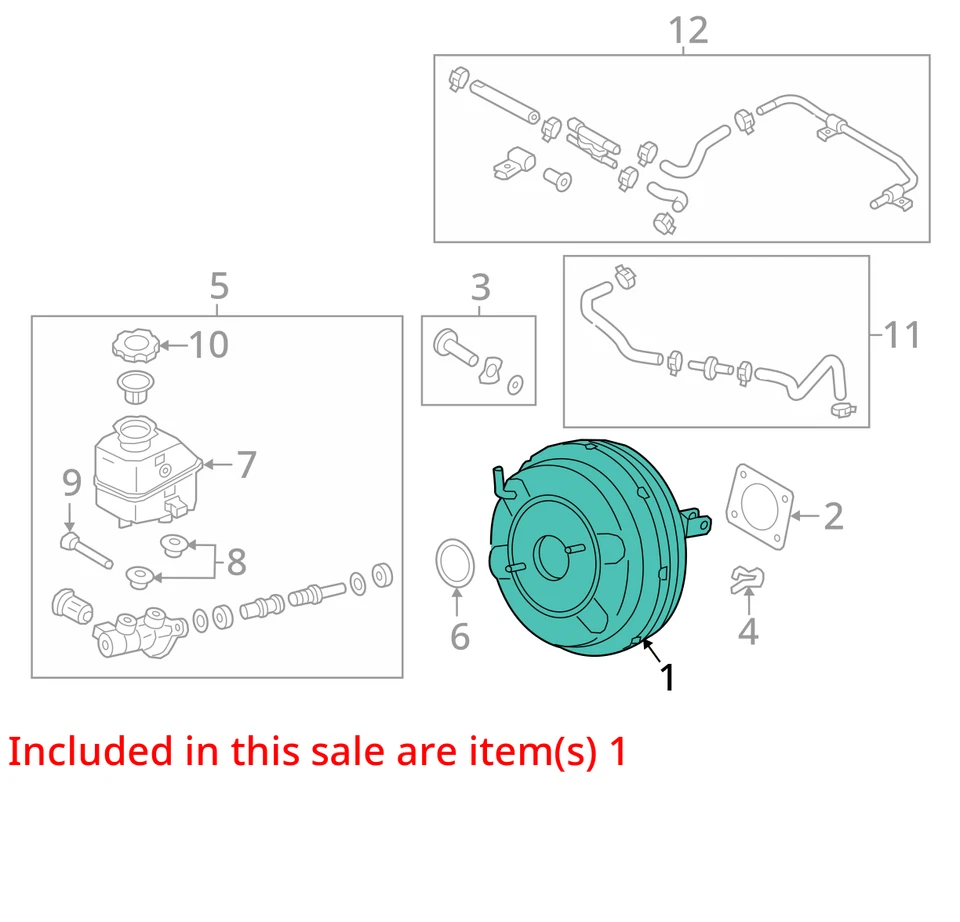 2017 Hyundai Genesis G80 Power Brake Booster OEM 51K milhas - LKQ378198336 - Imagem 4 de 4