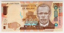 2017 Malawi 500 Kwacha 0417625 UNC Paper Money Banknotes Currency