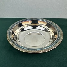 F B Rogers Beaded Edge Silver Plated  Candy Dish/bowl
