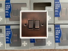 72 x GET Schneider “Ultimate Flat Plate” Sockets Switches Dimmers dark bronze