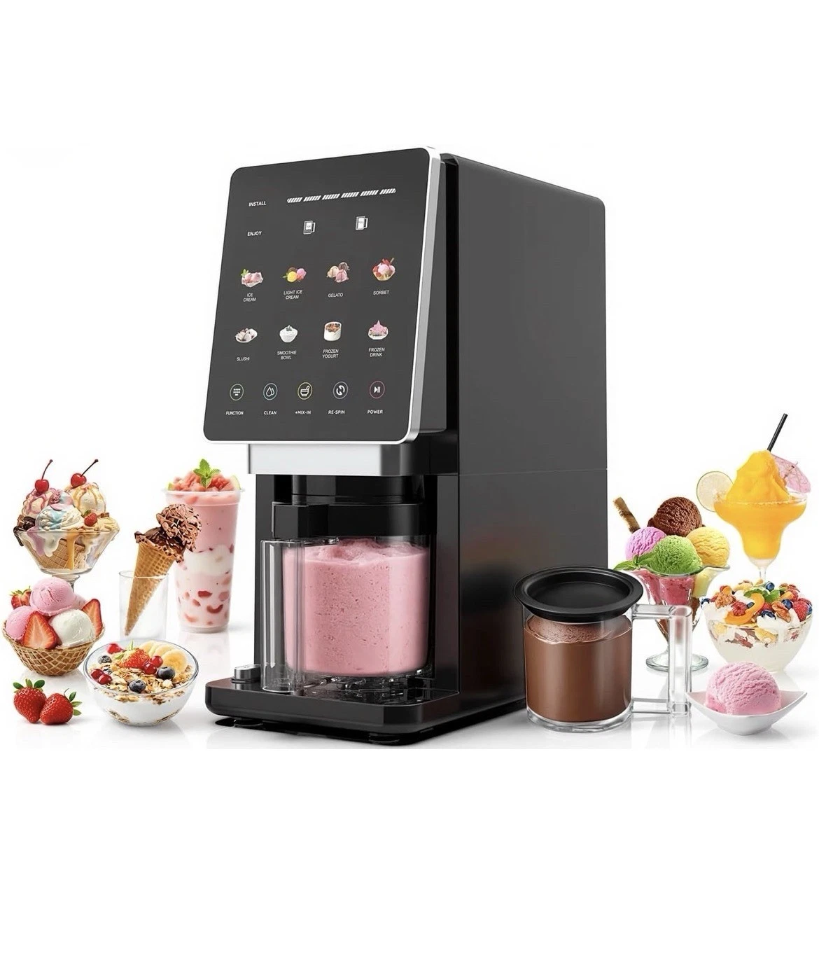 10-in-1 Ice Cream Maker Frozen Yogurt Treat Gelato Sorbet Slushie Milkshake 20oz
Opens in a new wind