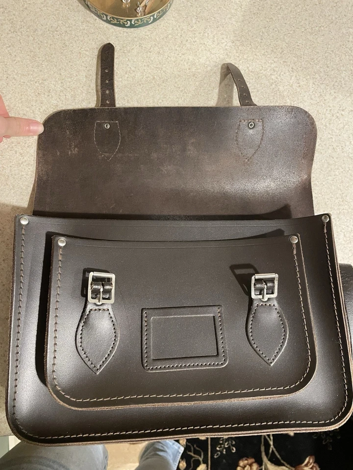 The Cambridge Satchel Company 13 Inch Dark Brown Leather Satchel - Image 2 of 4