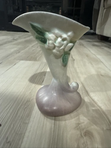 Roseville Pottery Gardenia Vase Vintage, Tan/Brown, Late 1940s