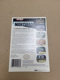 Nightshade  Nintendo NES Store Promo Display Card ONLY