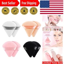 Luxury 8-Piece Triangle Powder Puff Set - Blending Perfection for Makeup Lovers