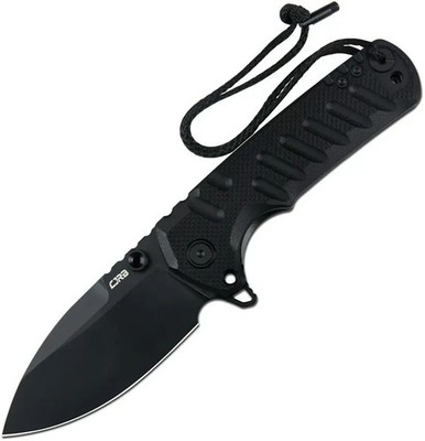 CJRB Tundra Linerlock Black G10 Folding D2 Steel Drop Pt Pocket Knife J1966BBK