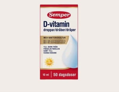   Semper D-Vitamin Droppar 10ml | Vitamin D3 + L. Reuteri Probiotikum für...