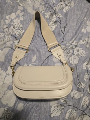 White Zara Purse With Shoulder Strap 
