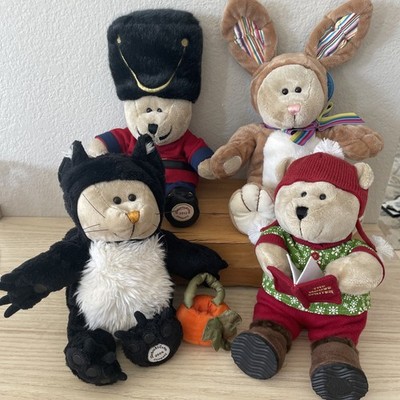 Lot of 4 Starbucks Coffee Bearista Bears Collectible Plush Bunny Cat Nutcracker