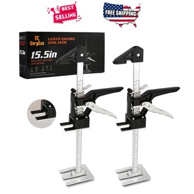 Labor Saving Arm Jack 2 Pack Furniture Lifter 400lb 15.5in Cabinet Tile Tool