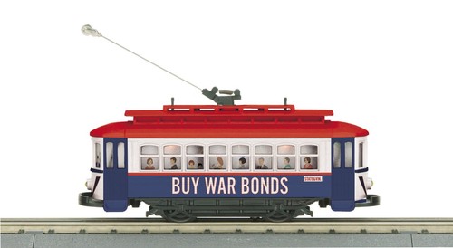 MTH 30-5247 "COMPRAR BONOS DE GUERRA" BUMP n GO TROLLEY NUEVO STOCK DE TIENDA O CALIBRE 3 RIELES | Zustand: New