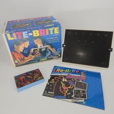TESTED Lite-Brite 1967 Hasbro Original Box Working Light Pegs 3 Scooby Doo Pages