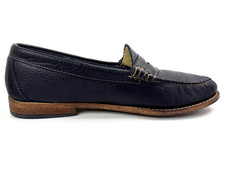 G.H. Bass Weejun Penny Loafers Leather Dark Blue Whitney Tumbled Academia