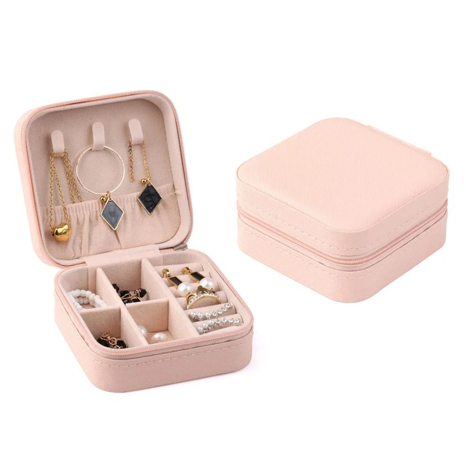 Portable Jewelry Box with Multiple Compartments for Travel and Storage - Image 2 of 4
