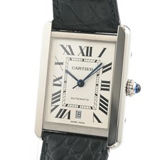 CARTIER Tank Solo Xl W5200027 Silver Men's Used Watch #31031 2