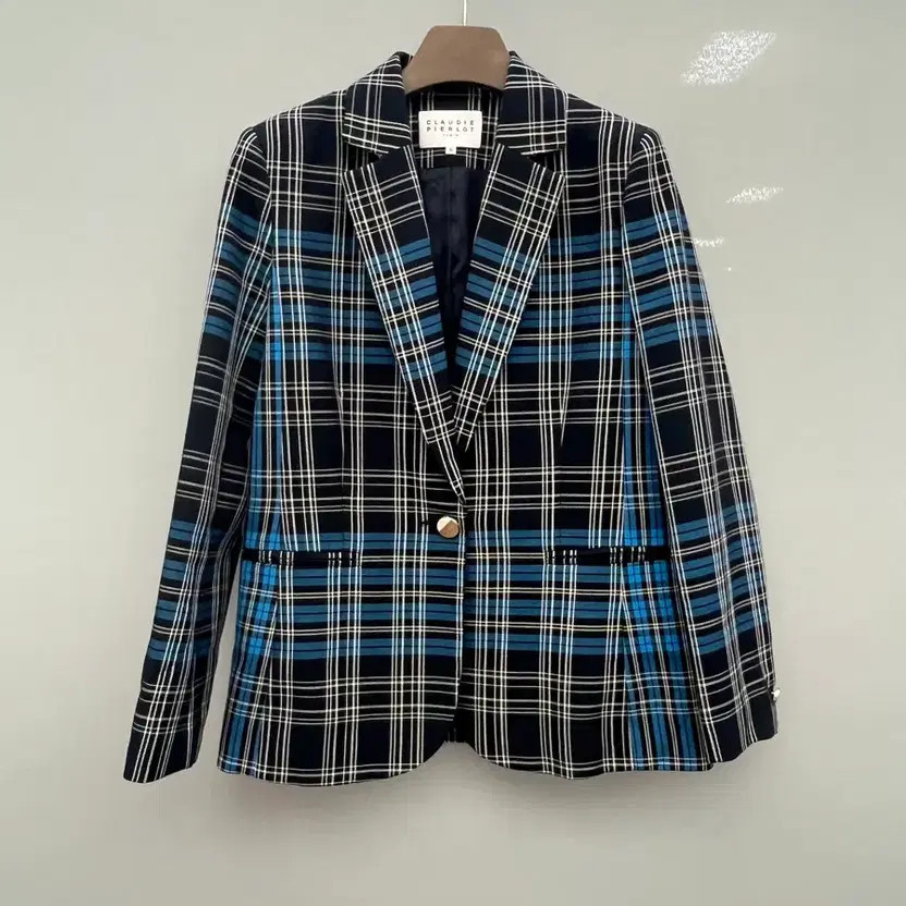 Clodipiero Checked Pattern Jacket - Navy & White - image 10