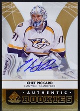 2012-13 SP Game Used Authentic RC Gold Chet Pickard 132 Predators RC Auto 1547