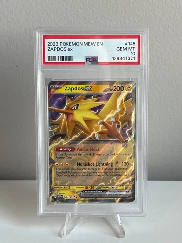 Zapdos EX PSA 10 2023 Pokemon 151 Scarlet & Violet MEW EN 145/165