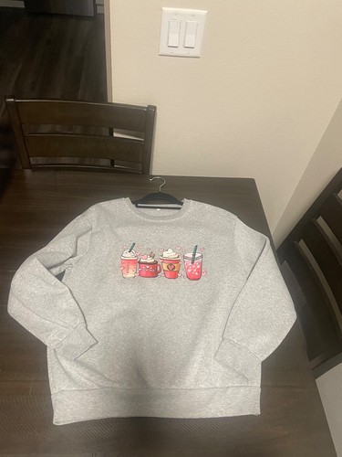 gray sweatshirt coffee lover valentines day medium